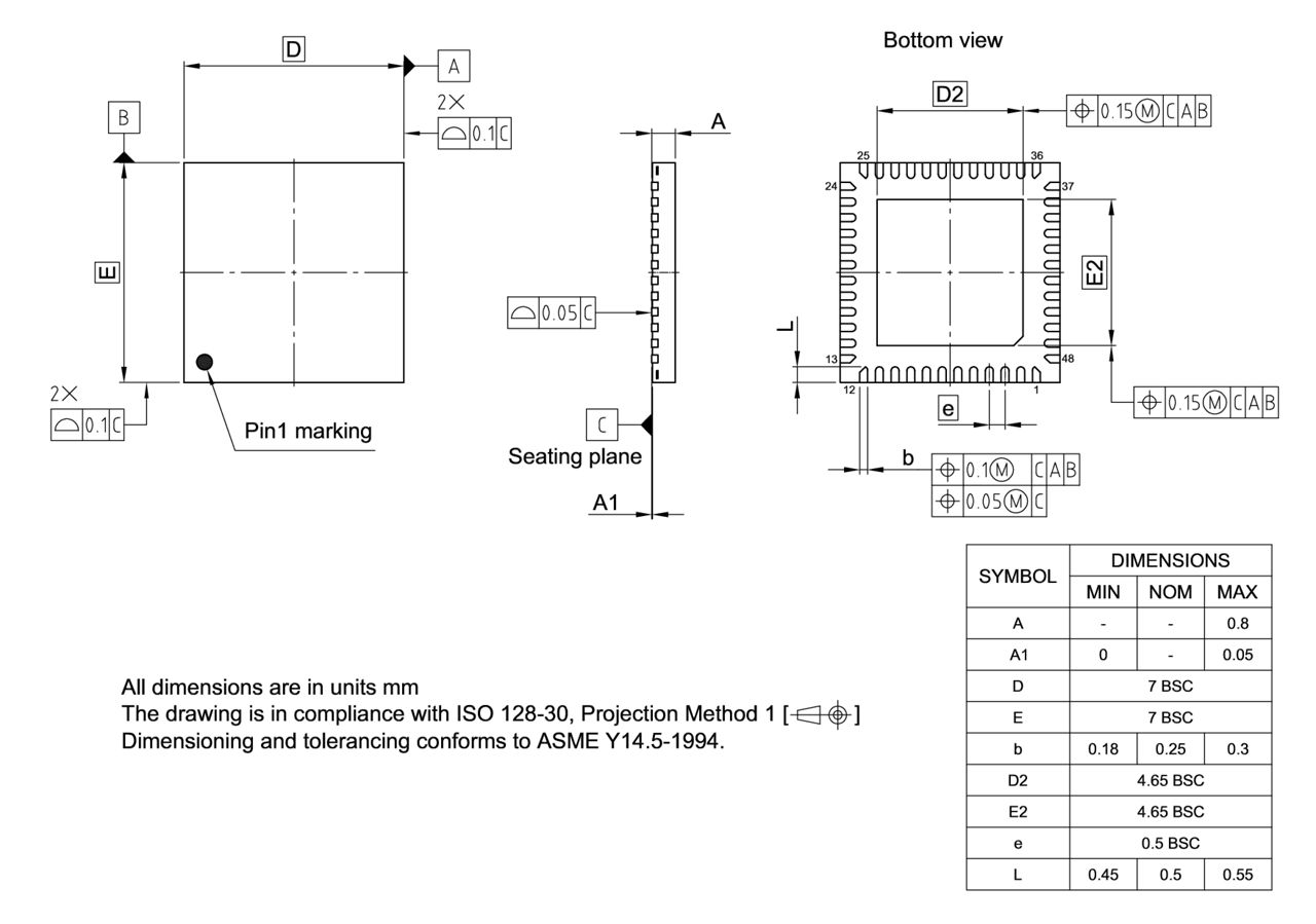 PG-VQFN-48-811_Package Outline