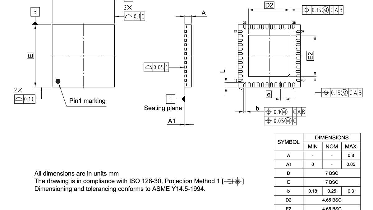 PG-VQFN-48-811_Package Outline