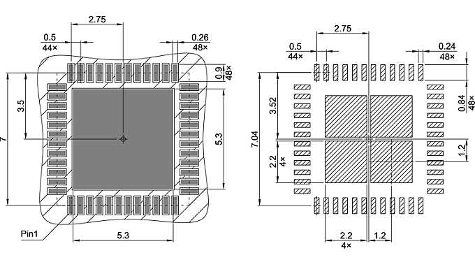 PG-VQFN-48-812_Footprint Drawing