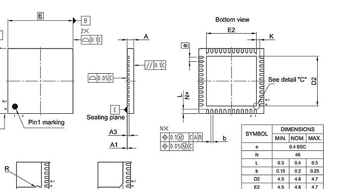 PG-VQFN-48-813_Package Outline