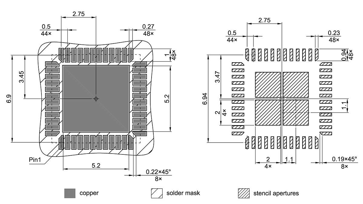 PG-VQFN-48-83_Footprint Drawing