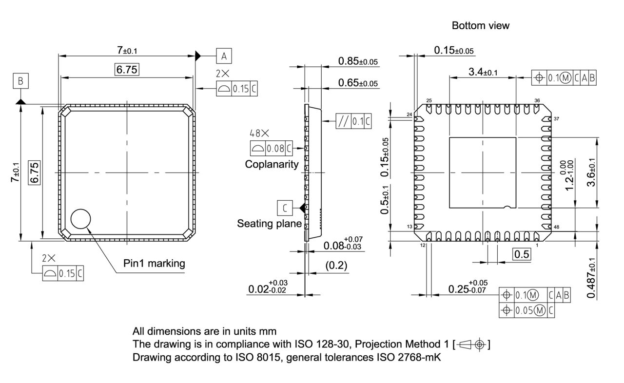 PG-VQFN-48-851_Package Outline