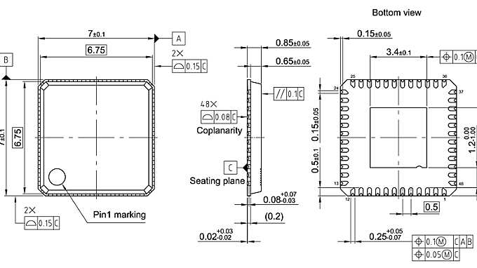PG-VQFN-48-851_Package Outline
