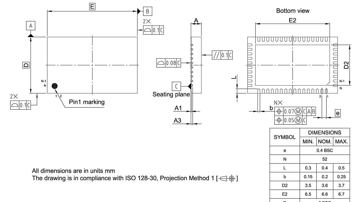 PG-VQFN-52-1_Package Outline
