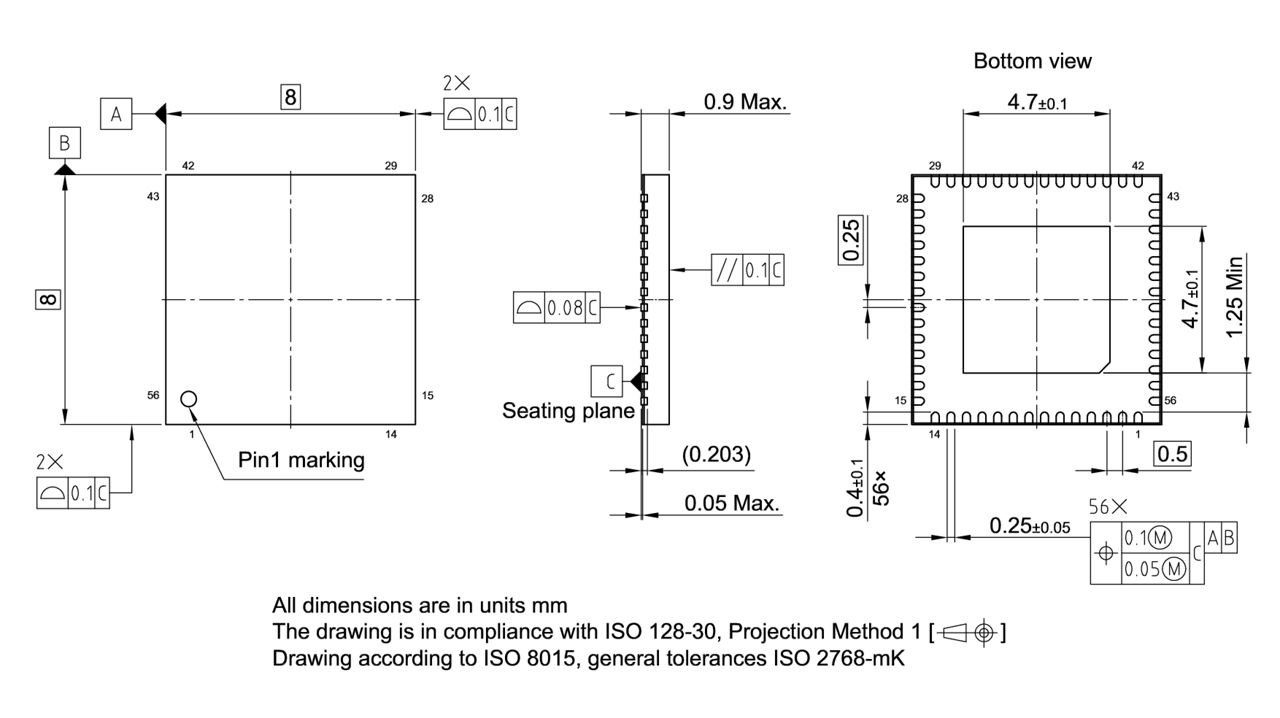 PG-VQFN-56-10_Package Outline