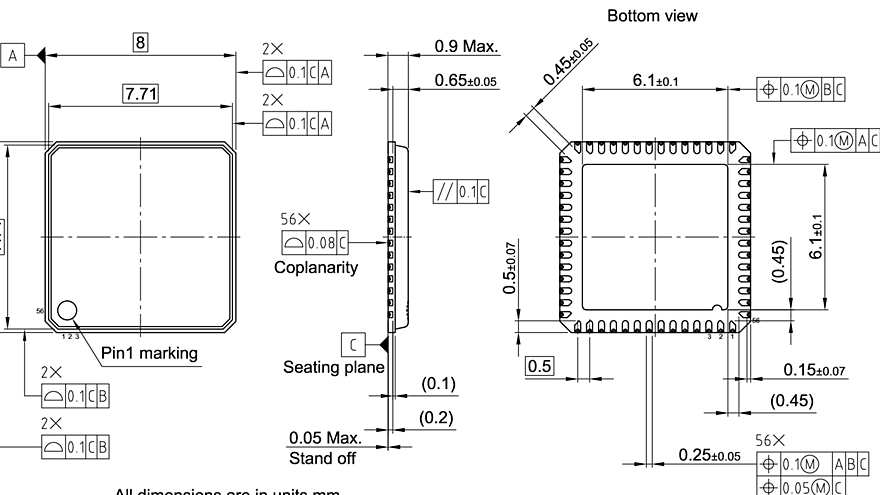 PG-VQFN-56-7_Package Outline