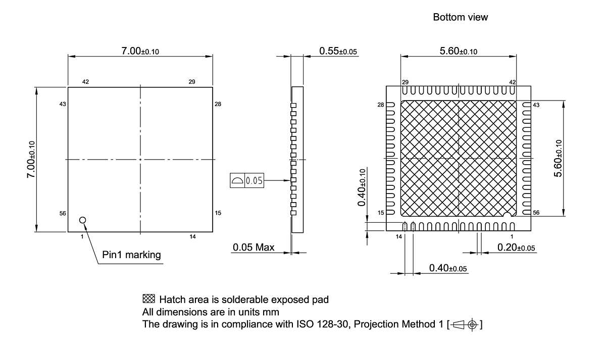PG-VQFN-56-800_Package Outline