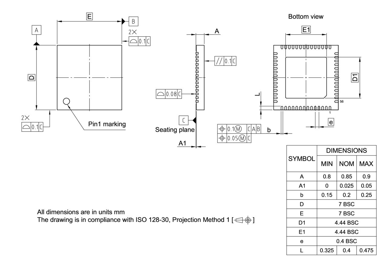 PG-VQFN-56-804_Package Outline