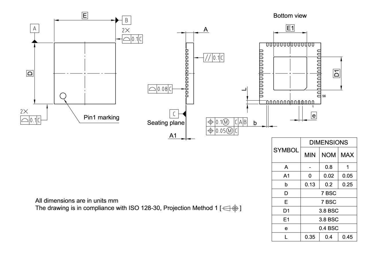 PG-VQFN-56-805_Package Outline