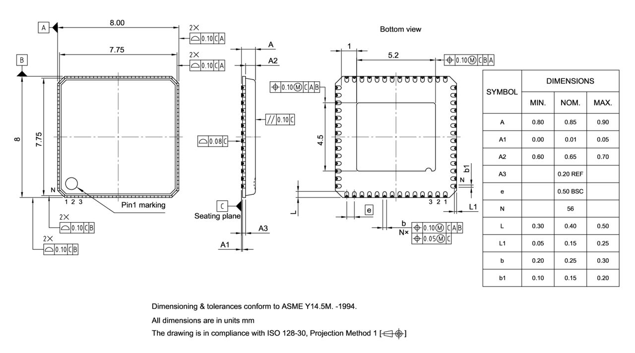 PG-VQFN-56-806_Package Outline
