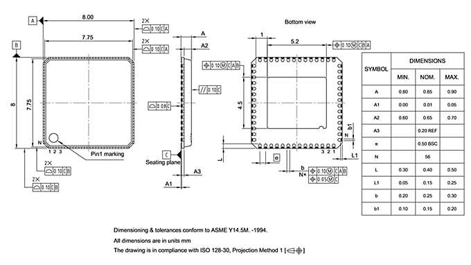 PG-VQFN-56-806_Package Outline