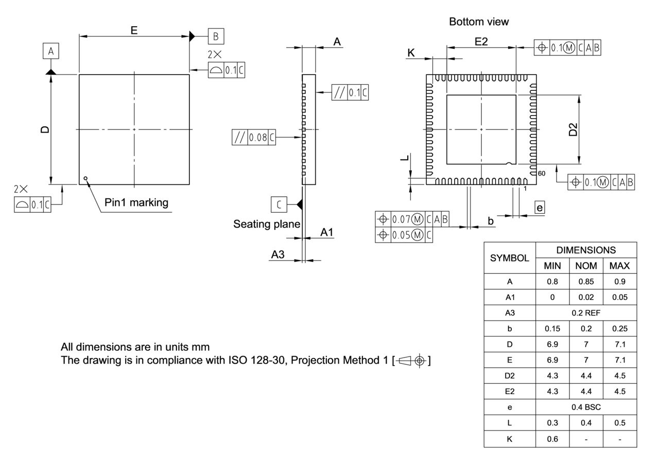 PG-VQFN-60-800_Package Outline
