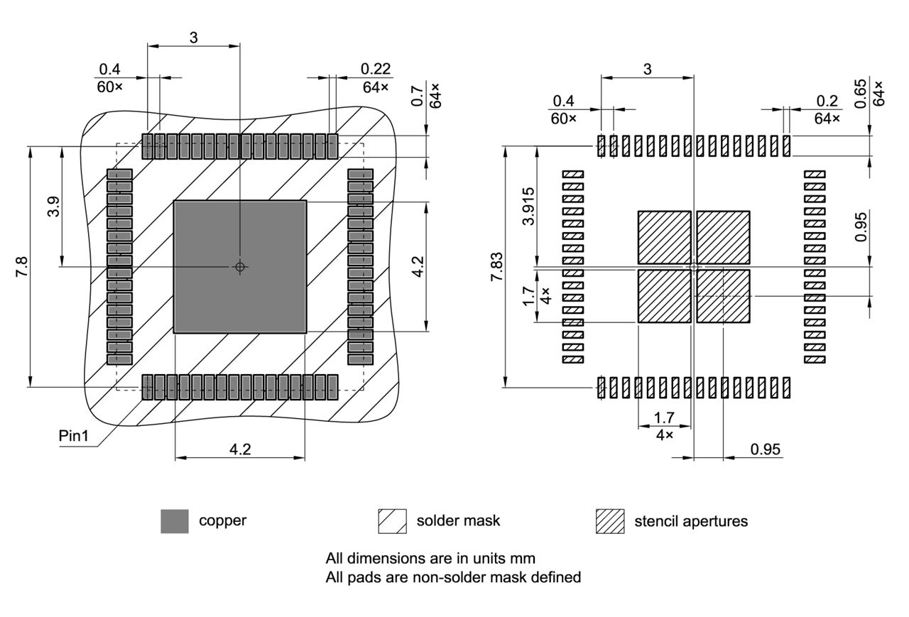 PG-VQFN-64-10_Footprint Drawing