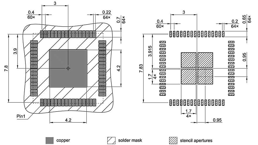 PG-VQFN-64-10_Footprint Drawing