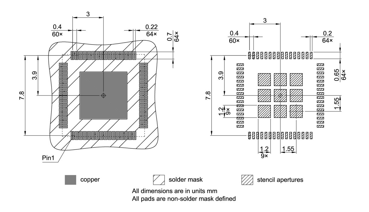 PG-VQFN-64-6_Footprint Drawing