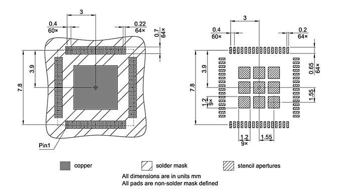 PG-VQFN-64-6_Footprint Drawing
