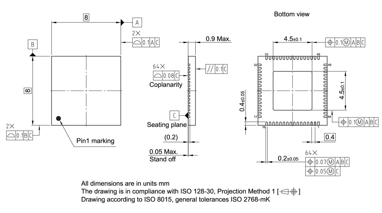 PG-VQFN-64-6_Package Outline