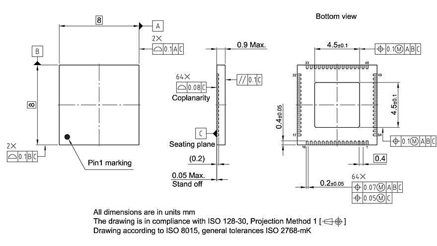 PG-VQFN-64-6_Package Outline