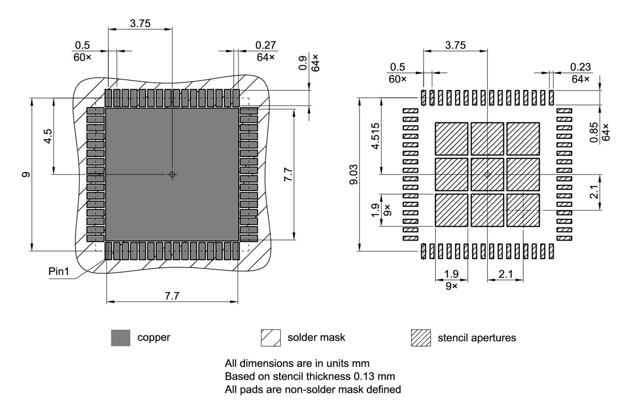 PG-VQFN-64-800_Footprint Drawing