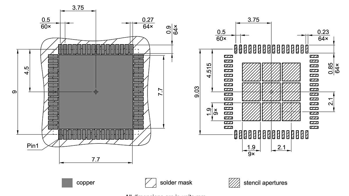 PG-VQFN-64-800_Footprint Drawing