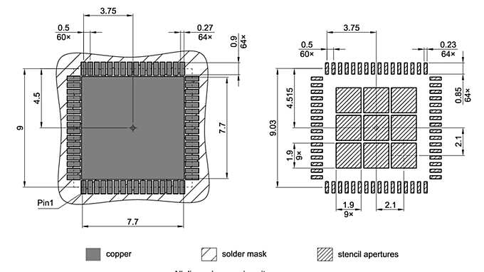 PG-VQFN-64-800_Footprint Drawing