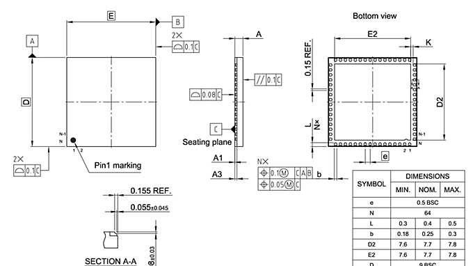 PG-VQFN-64-800_Package Outline