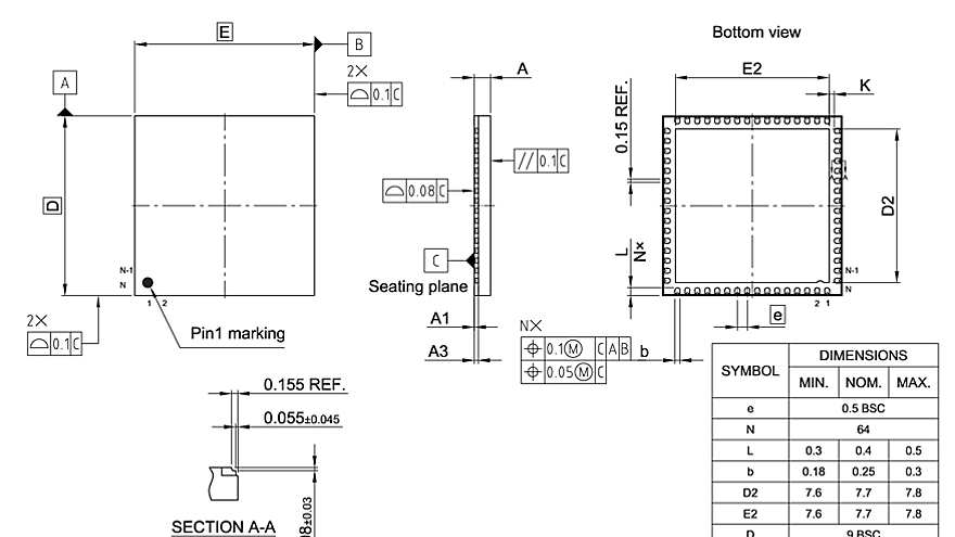 PG-VQFN-64-800_Package Outline