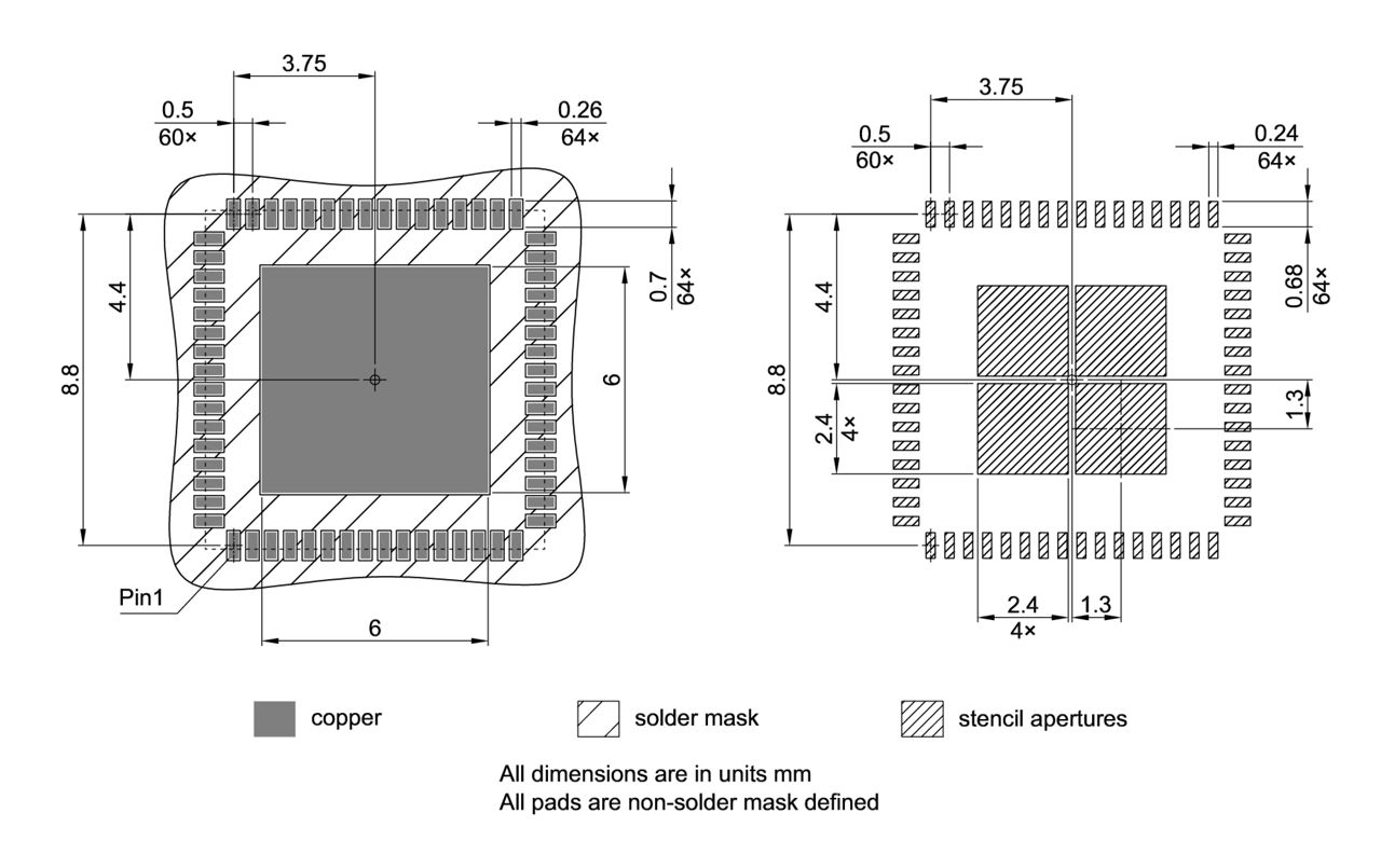 PG-VQFN-64-801_Footprint Drawing