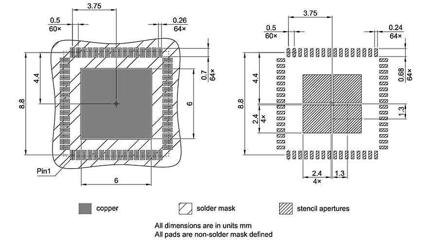 PG-VQFN-64-801_Footprint Drawing