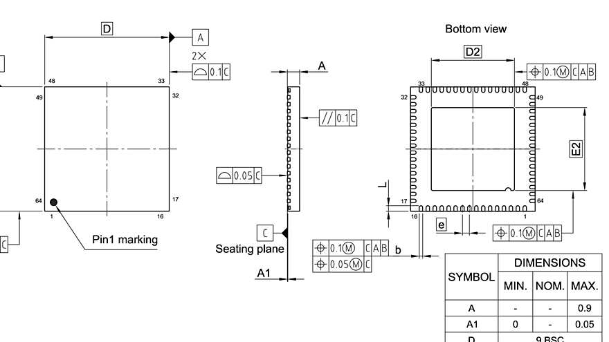 PG-VQFN-64-801_Package Outline