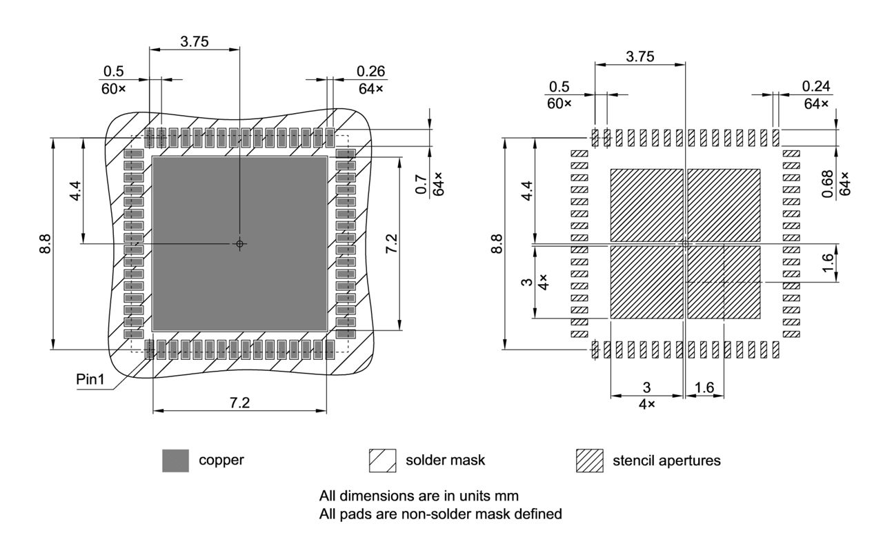 PG-VQFN-64-802_Footprint Drawing
