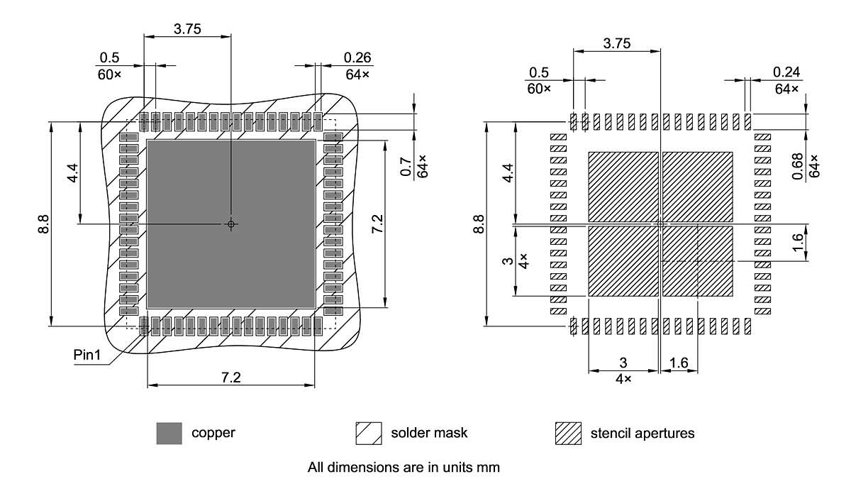 PG-VQFN-64-802_Footprint Drawing