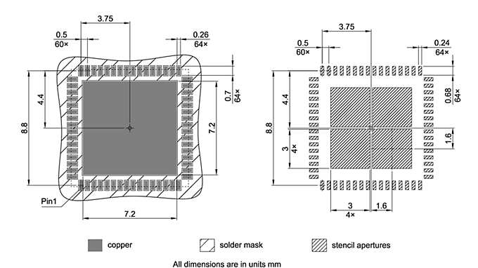PG-VQFN-64-802_Footprint Drawing