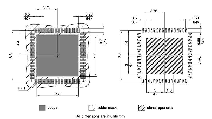 PG-VQFN-64-802_Footprint Drawing