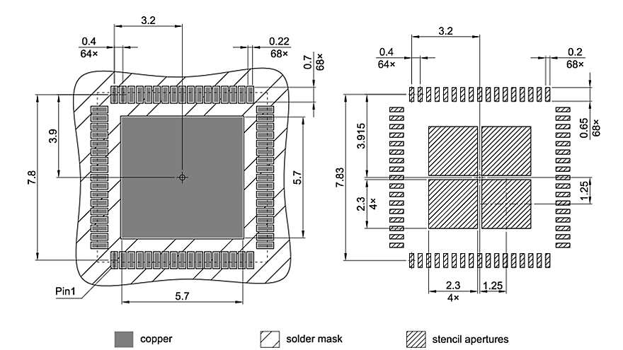 PG-VQFN-68-800_Footprint Drawing