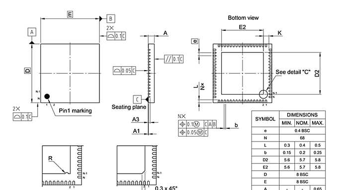 PG-VQFN-68-800_Package Outline