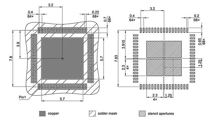 PG-VQFN-68-801_Footprint Drawing