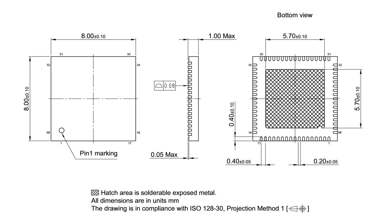 PG-VQFN-68-801_Package Outline