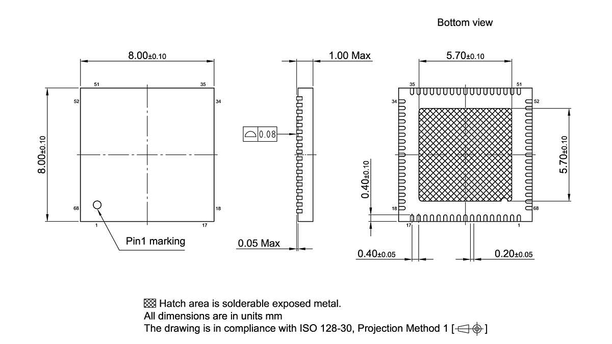 PG-VQFN-68-801_Package Outline