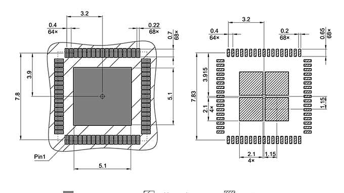 PG-VQFN-68-802_Footprint Drawing