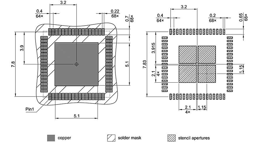 PG-VQFN-68-802_Footprint Drawing