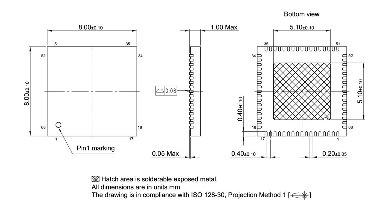 PG-VQFN-68-802_Package Outline