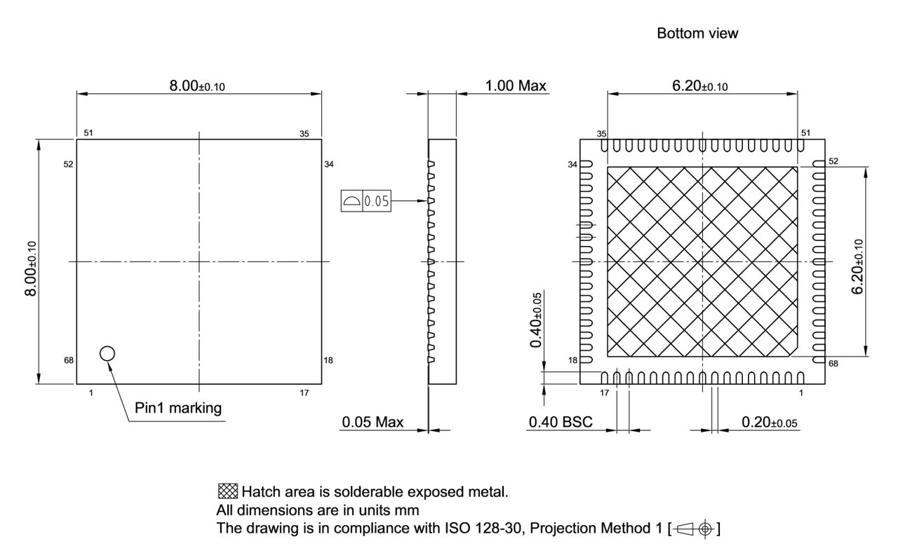 PG-VQFN-68-803_Package Outline