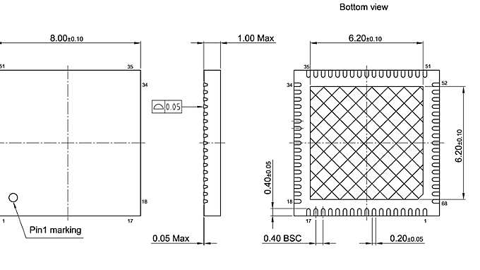 PG-VQFN-68-803_Package Outline