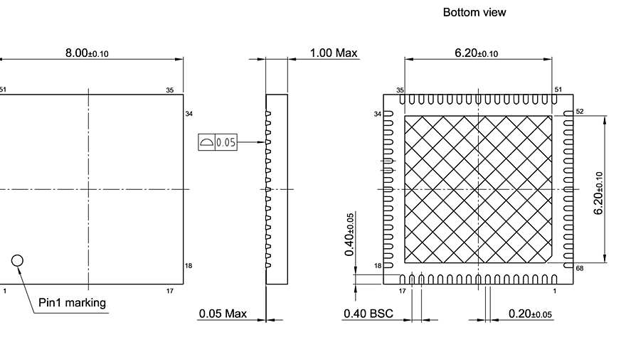 PG-VQFN-68-803_Package Outline