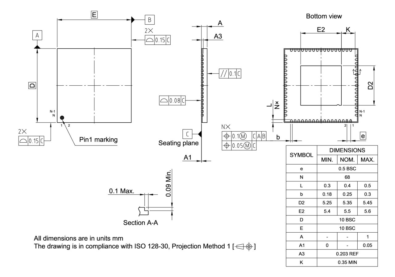 PG-VQFN-68-804_Package Outline