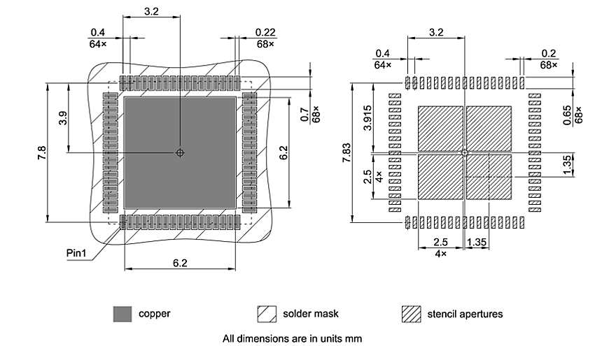 PG-VQFN-68-805_Footprint Drawing
