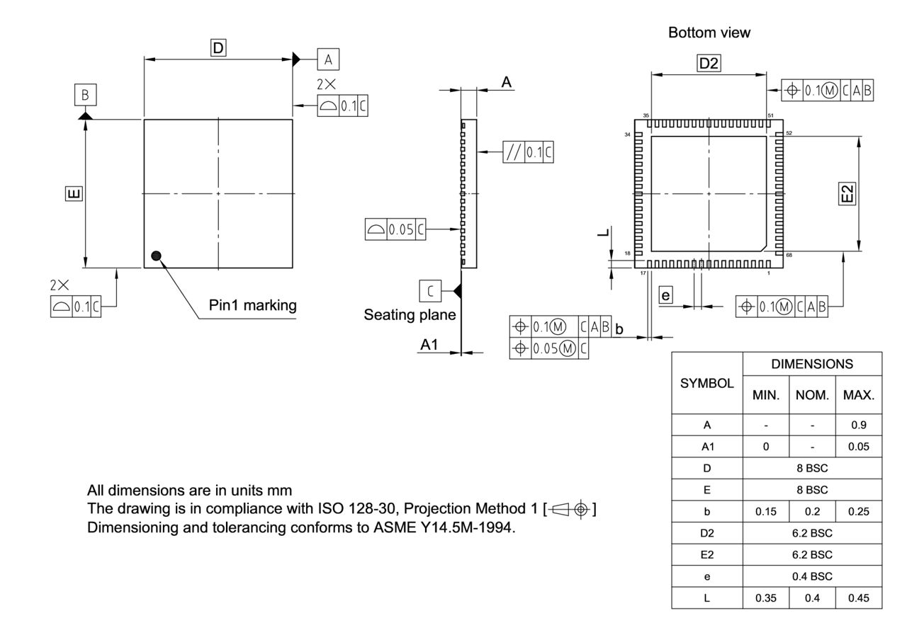 PG-VQFN-68-805_Package Outline