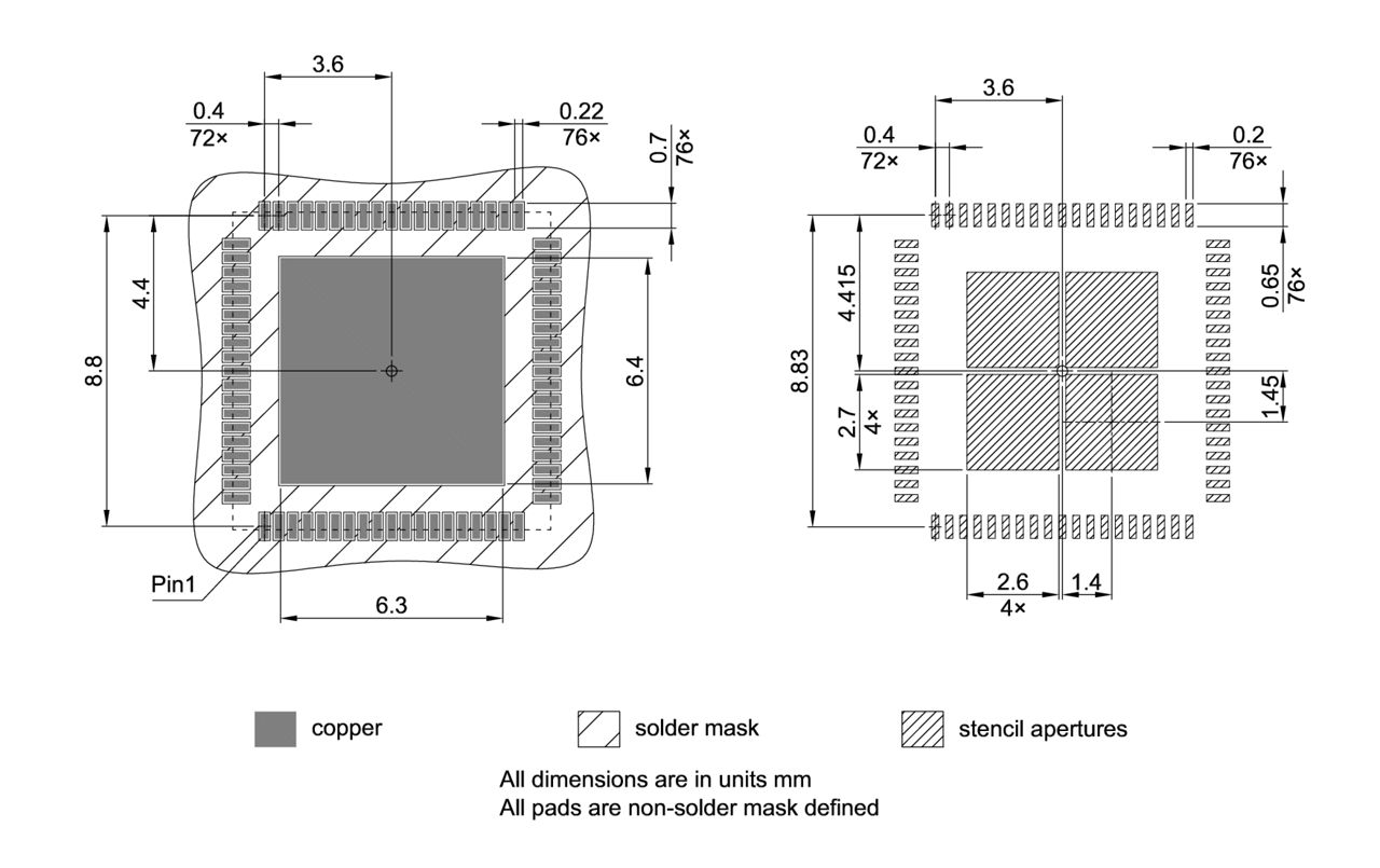 PG-VQFN-76-800_Footprint Drawing