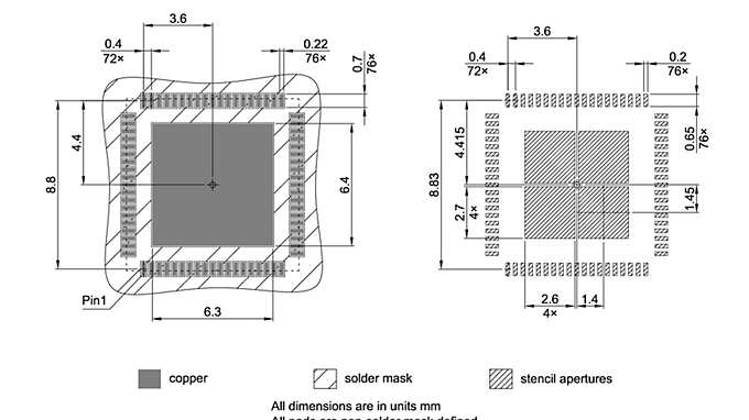 PG-VQFN-76-800_Footprint Drawing